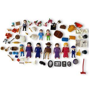 Playmobil Victorian Mansion Dollhouse Figures, Parts & Accessories Lot Vintage